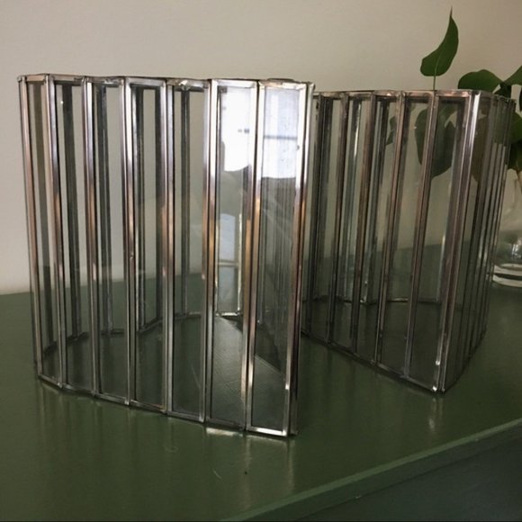 -DELETE- Vintage Heart Metal+Glass Bin - Picture 4 of 7